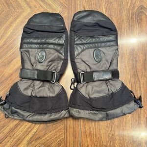 Smartwool Mittens Leather Men Large Black NO LINER Skiing